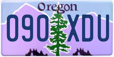 OR license plate 090XDU