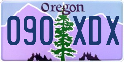 OR license plate 090XDX