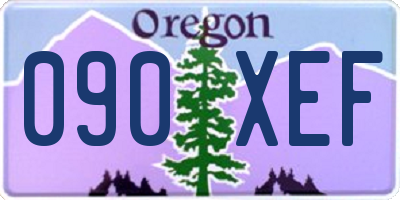 OR license plate 090XEF