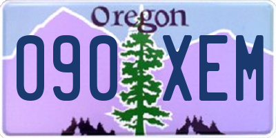 OR license plate 090XEM