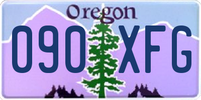 OR license plate 090XFG
