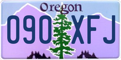OR license plate 090XFJ