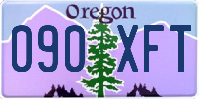 OR license plate 090XFT
