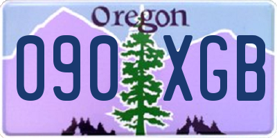 OR license plate 090XGB