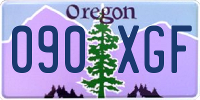 OR license plate 090XGF