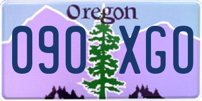 OR license plate 090XGO