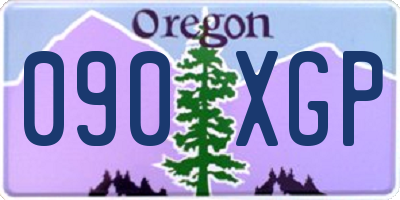 OR license plate 090XGP
