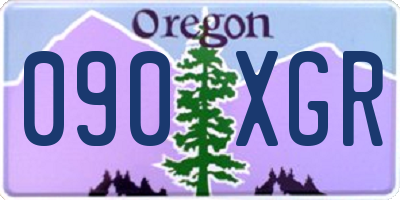 OR license plate 090XGR