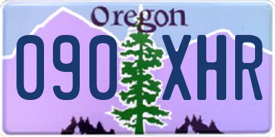 OR license plate 090XHR