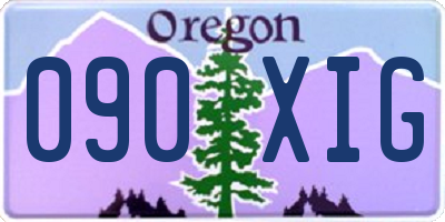 OR license plate 090XIG
