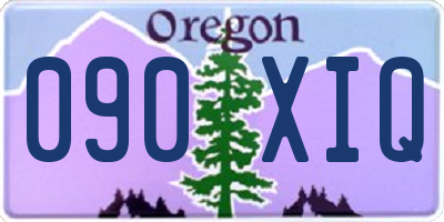 OR license plate 090XIQ