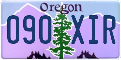 OR license plate 090XIR
