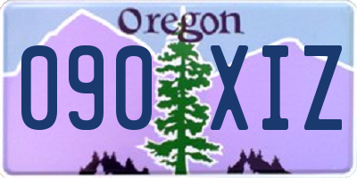 OR license plate 090XIZ