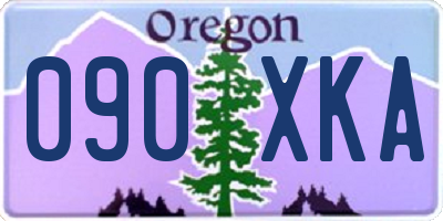 OR license plate 090XKA