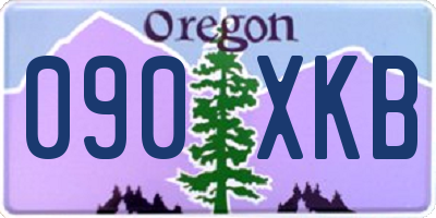 OR license plate 090XKB