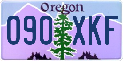 OR license plate 090XKF