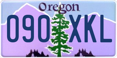 OR license plate 090XKL