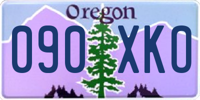 OR license plate 090XKO