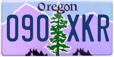 OR license plate 090XKR