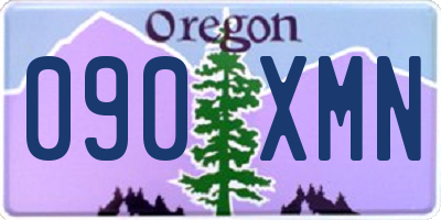 OR license plate 090XMN