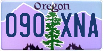 OR license plate 090XNA