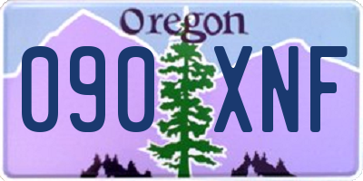 OR license plate 090XNF