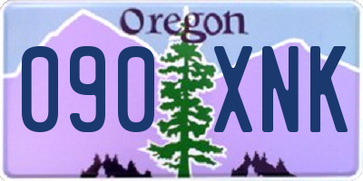 OR license plate 090XNK