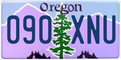 OR license plate 090XNU