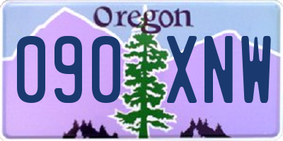 OR license plate 090XNW