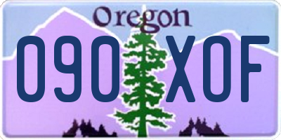 OR license plate 090XOF