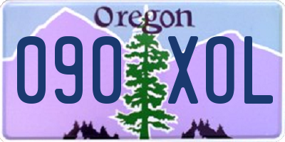 OR license plate 090XOL