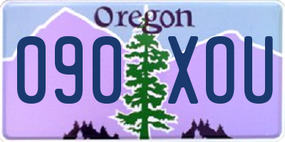 OR license plate 090XOU