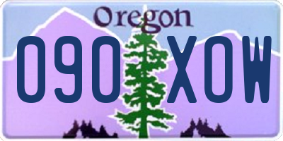 OR license plate 090XOW