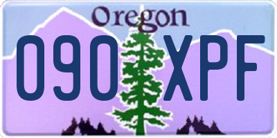 OR license plate 090XPF