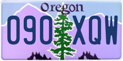 OR license plate 090XQW