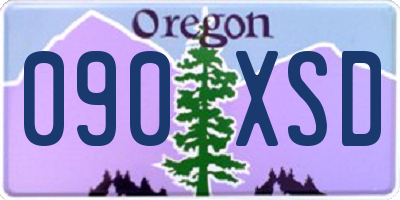 OR license plate 090XSD