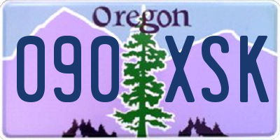 OR license plate 090XSK