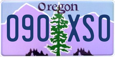 OR license plate 090XSO