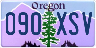 OR license plate 090XSV