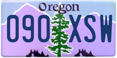 OR license plate 090XSW
