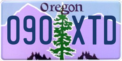 OR license plate 090XTD