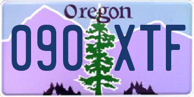 OR license plate 090XTF