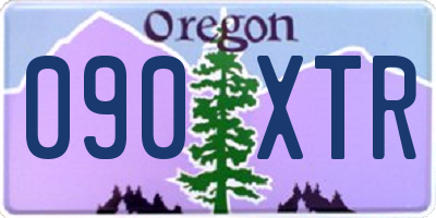 OR license plate 090XTR