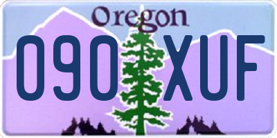 OR license plate 090XUF