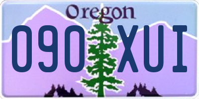 OR license plate 090XUI