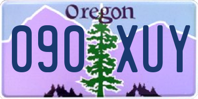 OR license plate 090XUY
