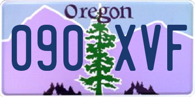 OR license plate 090XVF