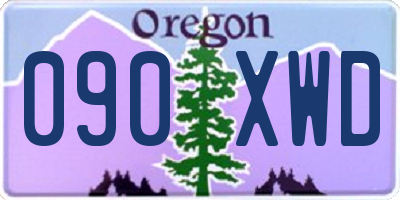 OR license plate 090XWD