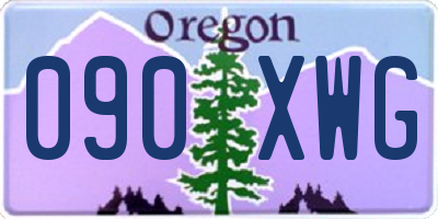 OR license plate 090XWG