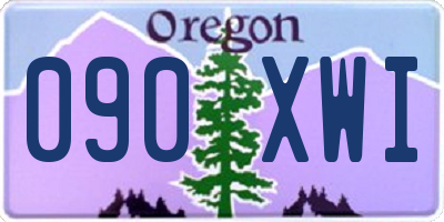 OR license plate 090XWI